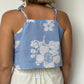 Top Bleu Fleurs