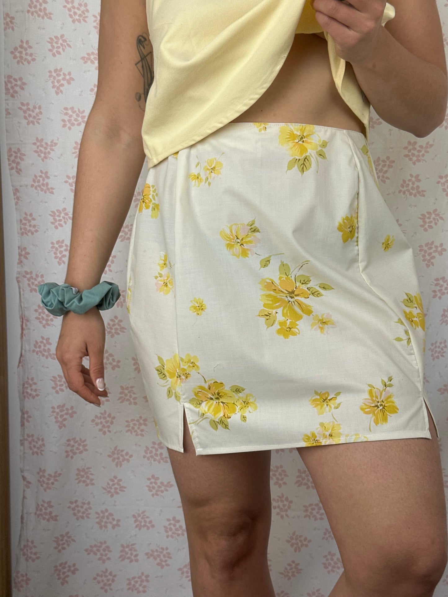 Jupe Fleurs Jaune