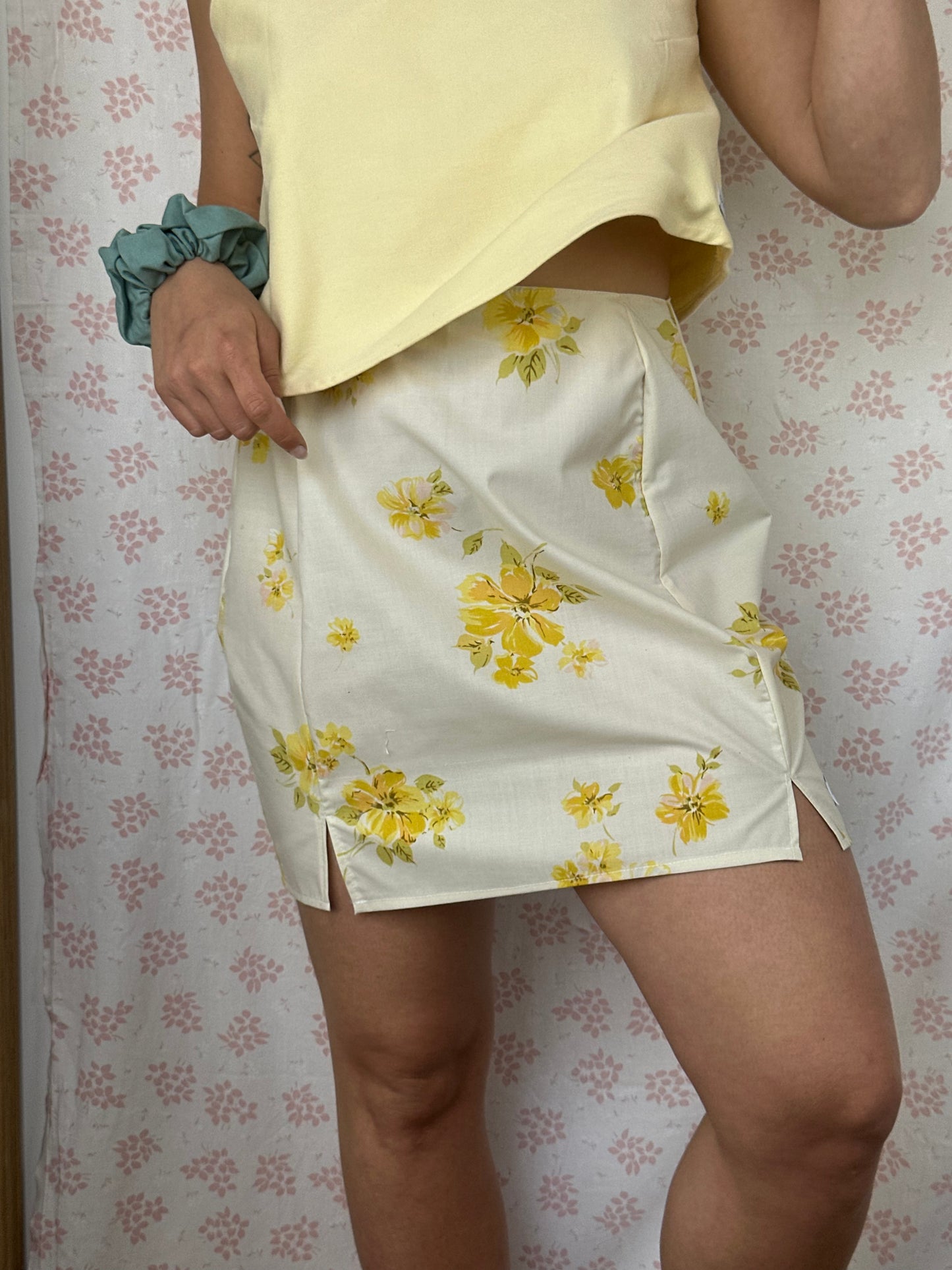 Jupe Fleurs Jaune