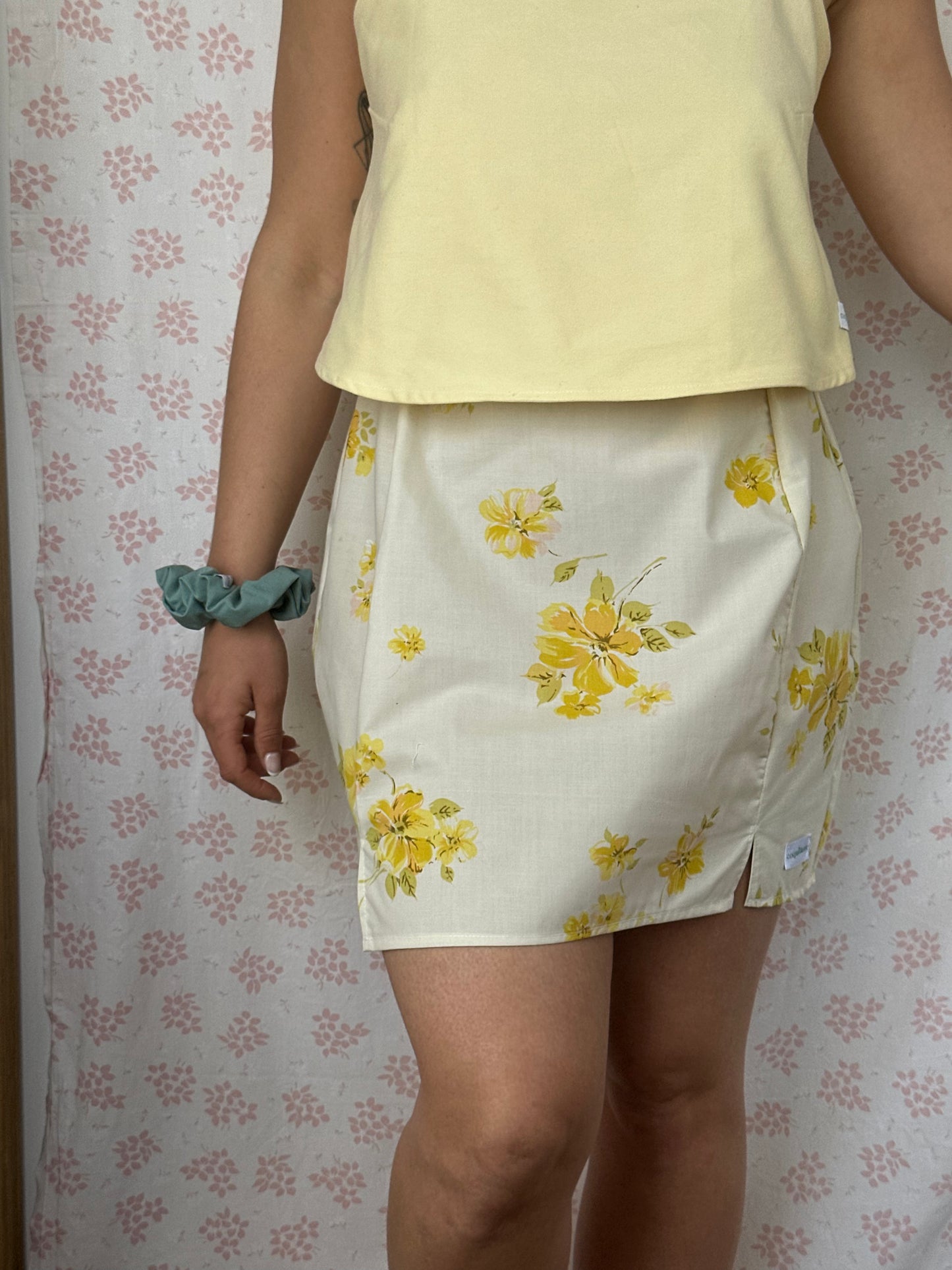 Jupe Fleurs Jaune