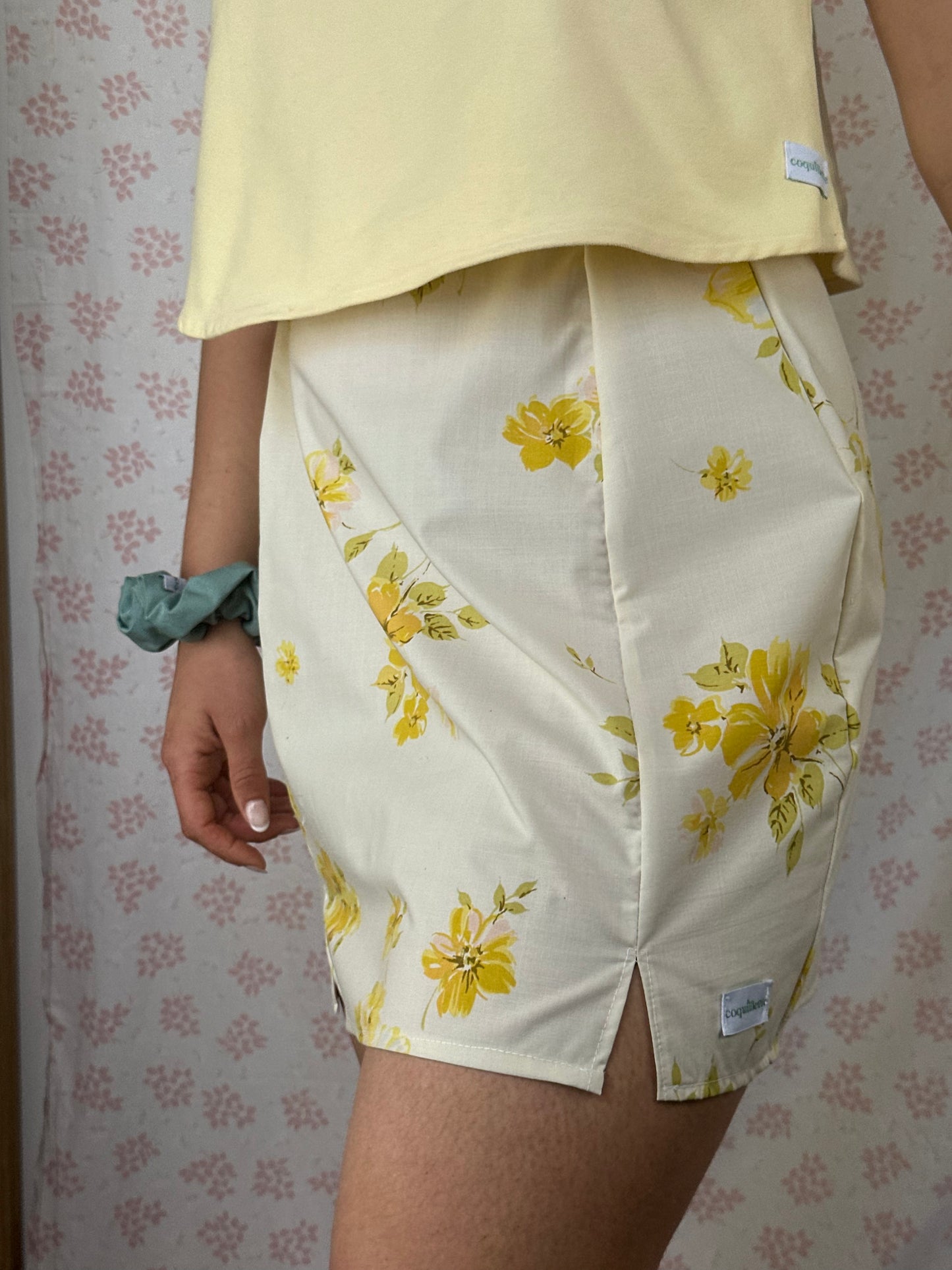 Jupe Fleurs Jaune
