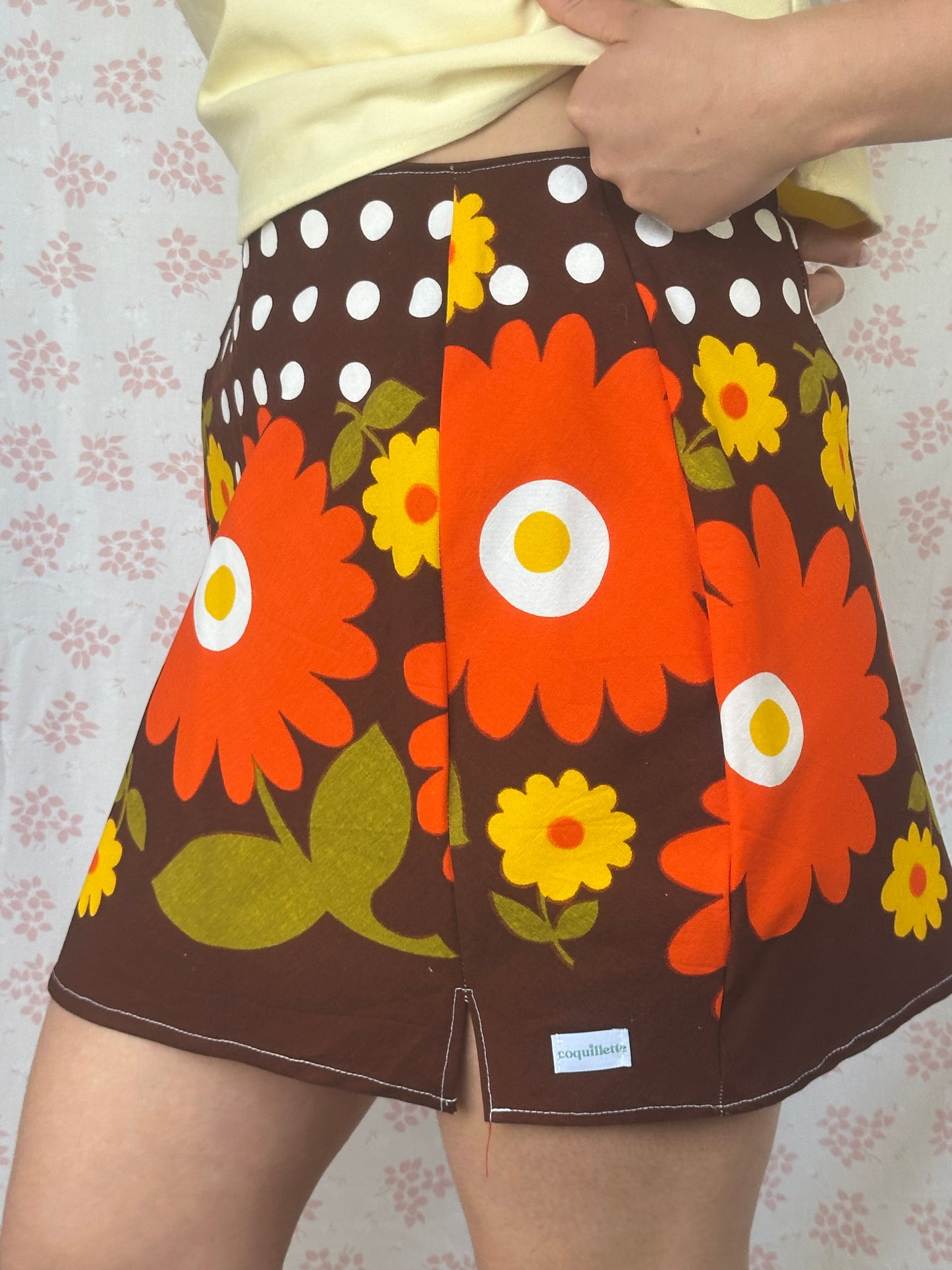 Jupe Fleurs Marron