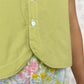 Haut Bouton Uni Vert