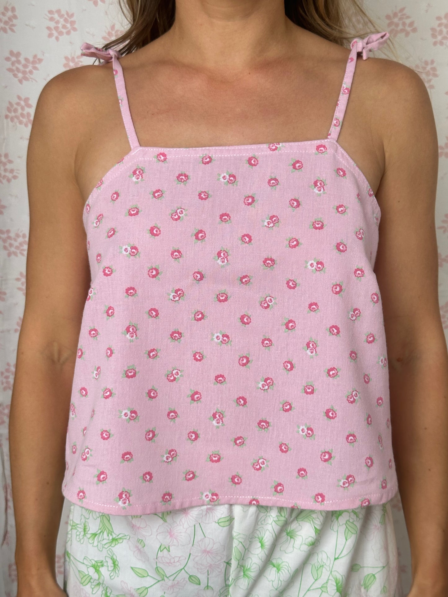 Top Fleurs Rose
