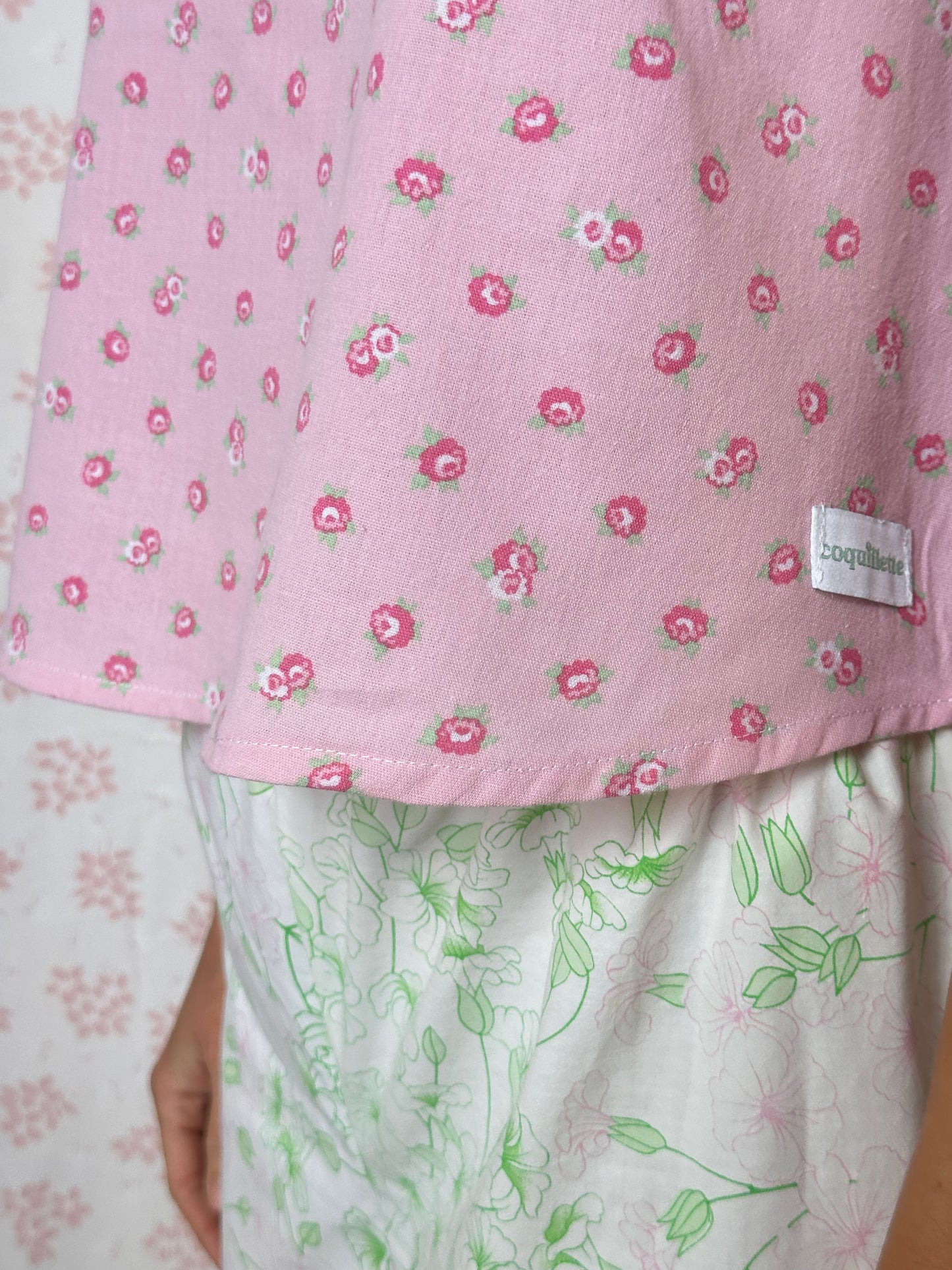 Top Fleurs Rose