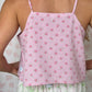 Top Fleurs Rose