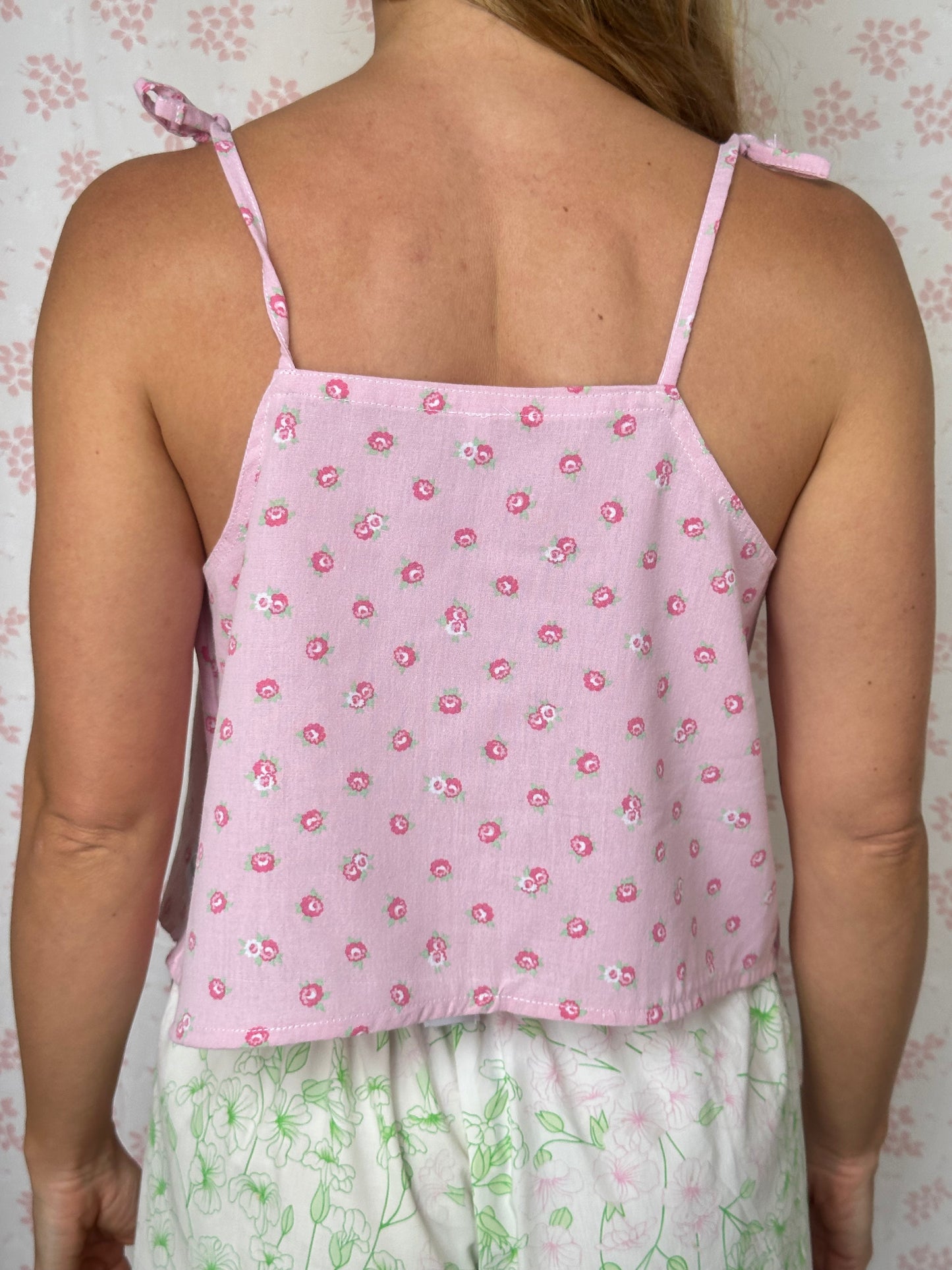 Top Fleurs Rose