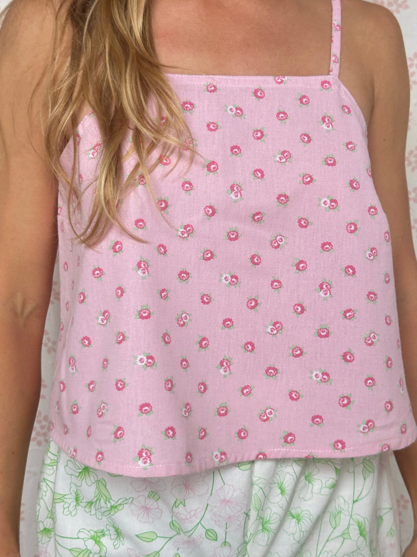 Top Fleurs Rose