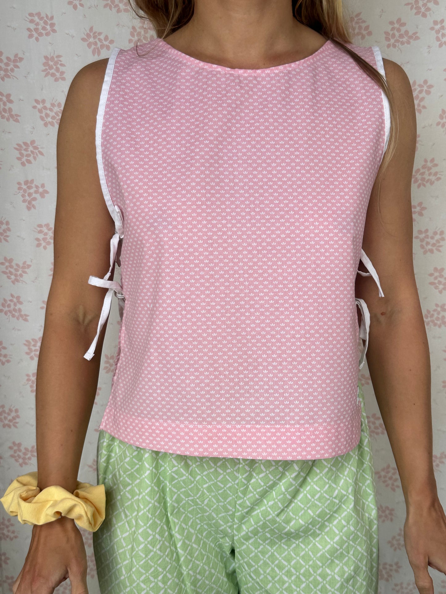 Haut Noeud Motifs Rose