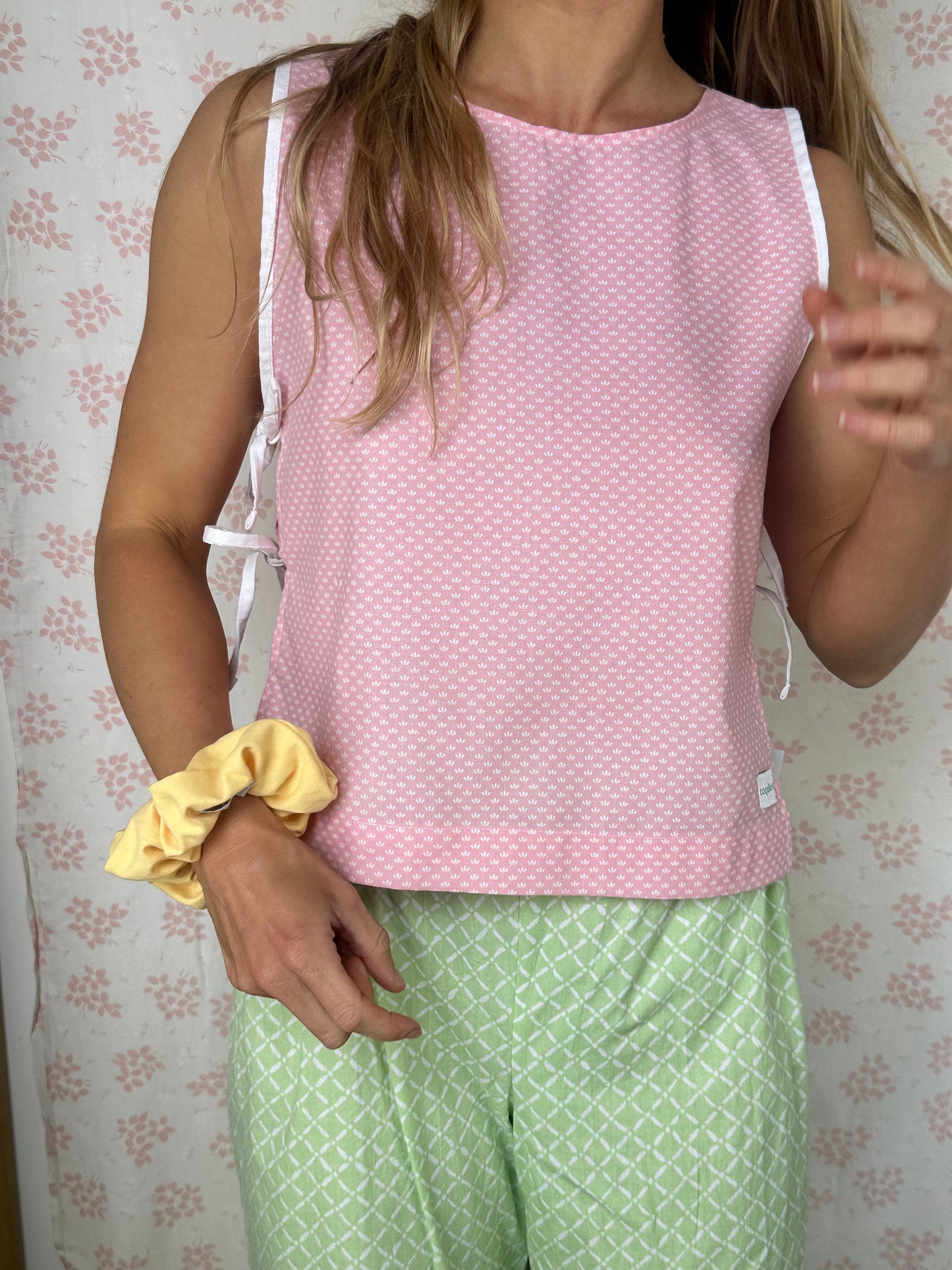 Haut Noeud Motifs Rose