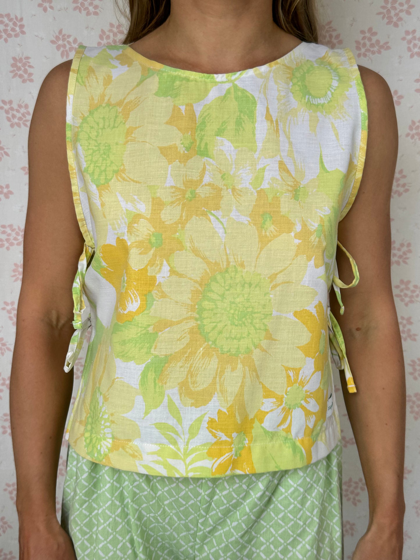 Haut Noeud Fleurs Jaune
