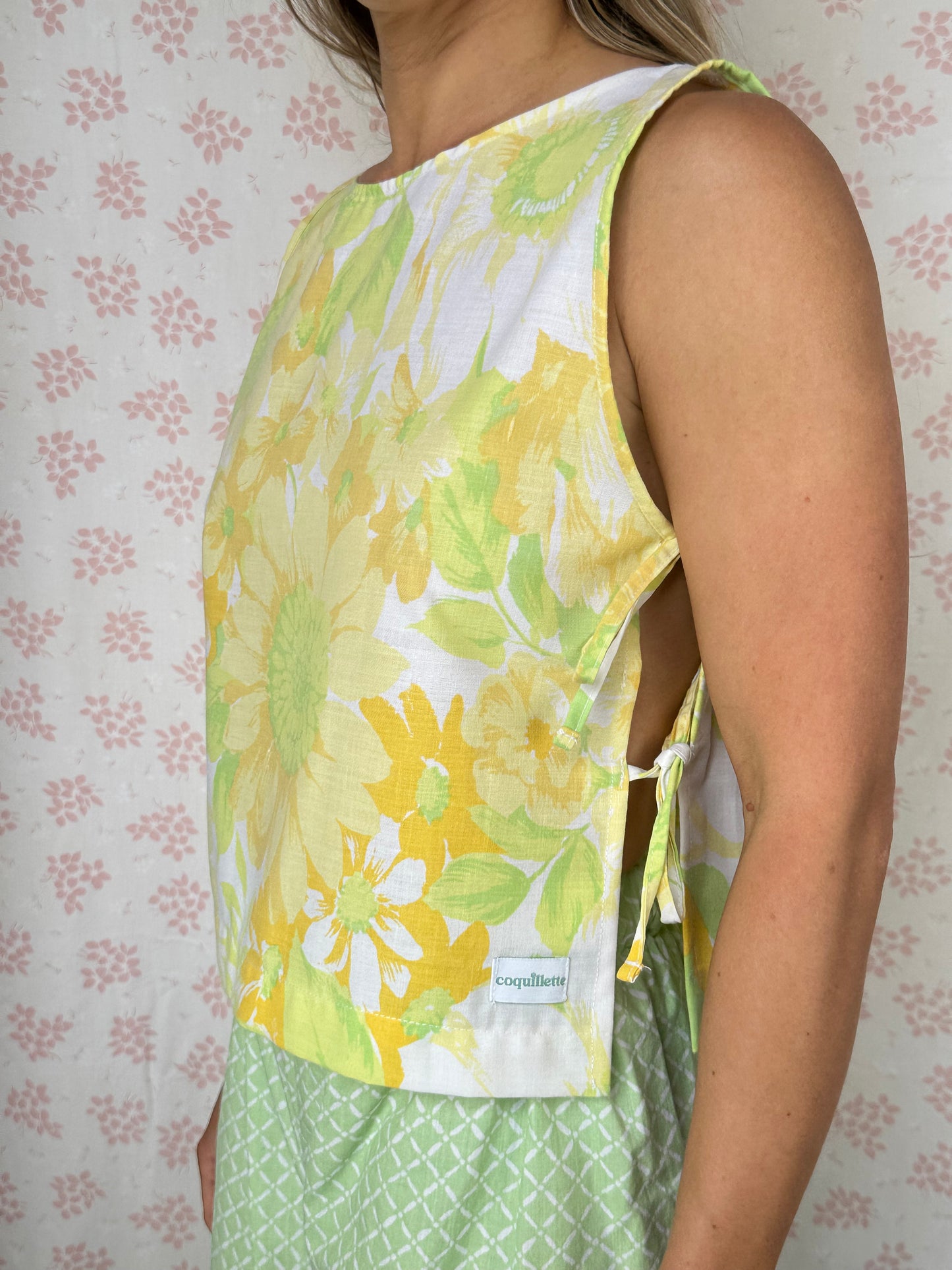Haut Noeud Fleurs Jaune