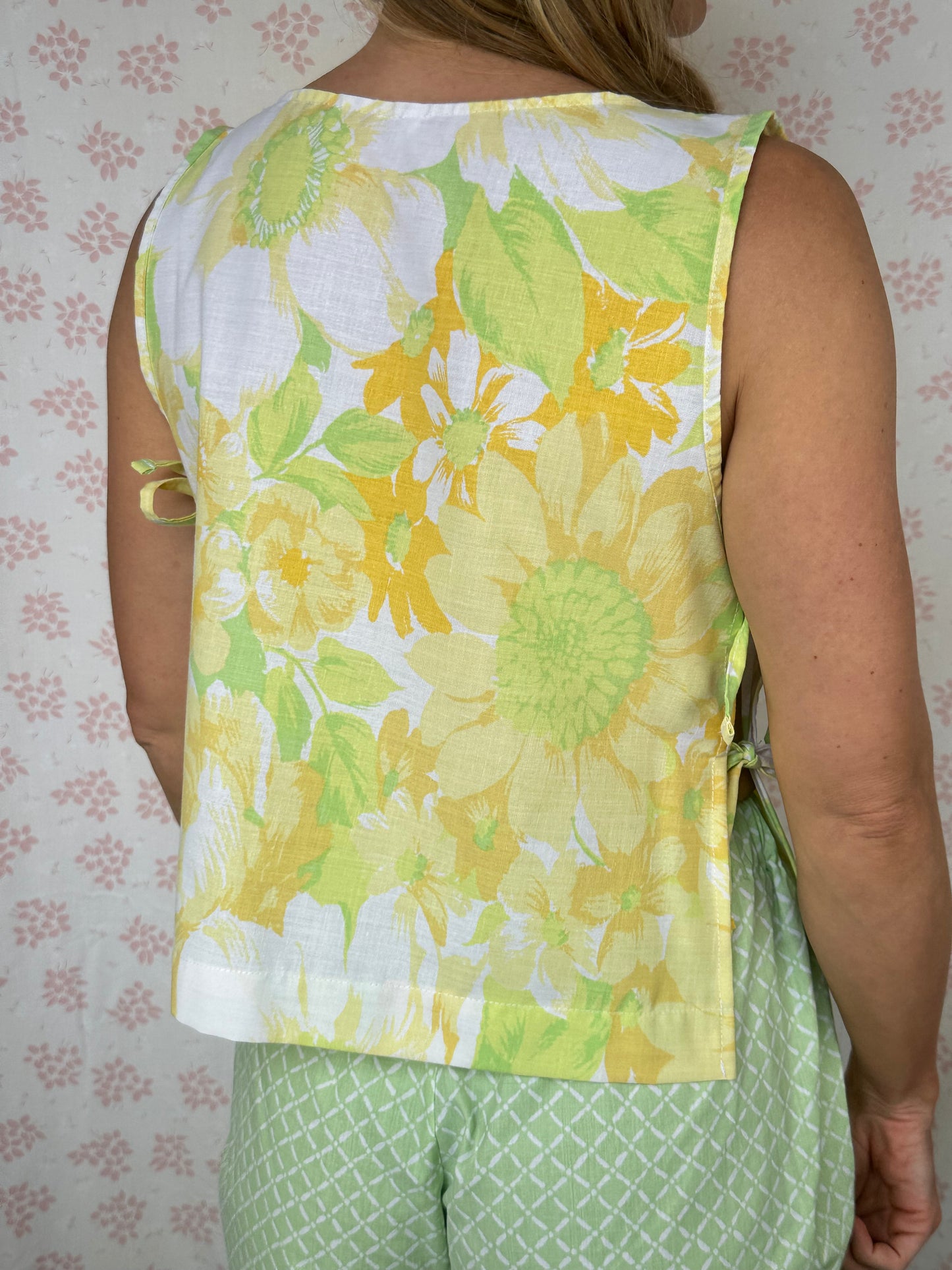 Haut Noeud Fleurs Jaune