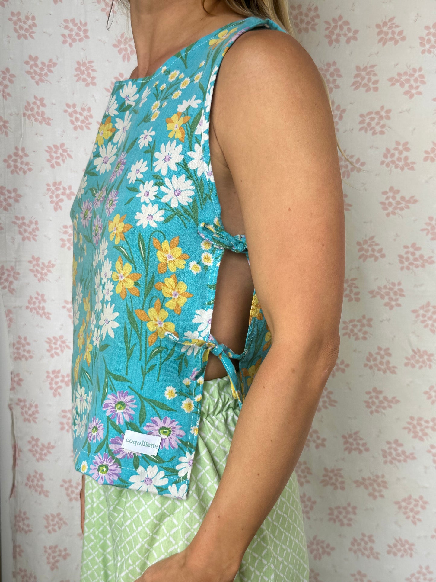 Haut Noeud Bleu Fleurs
