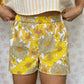 Short Fleurs Jaune