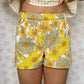 Short Fleurs Jaune