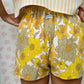 Short Fleurs Jaune