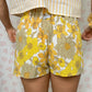 Short Fleurs Jaune
