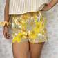 Short Fleurs Jaune