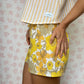 Short Fleurs Jaune