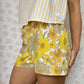 Short Fleurs Jaune