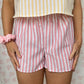 Short Rayé Rose
