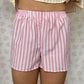 Short Rayé Rose