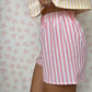 Short Rayé Rose