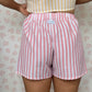 Short Rayé Rose