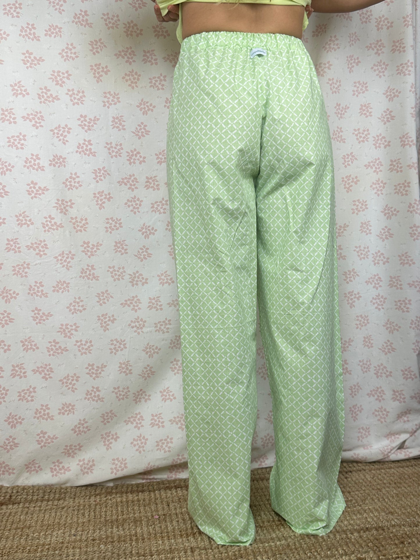 Pantalon Motif Vert