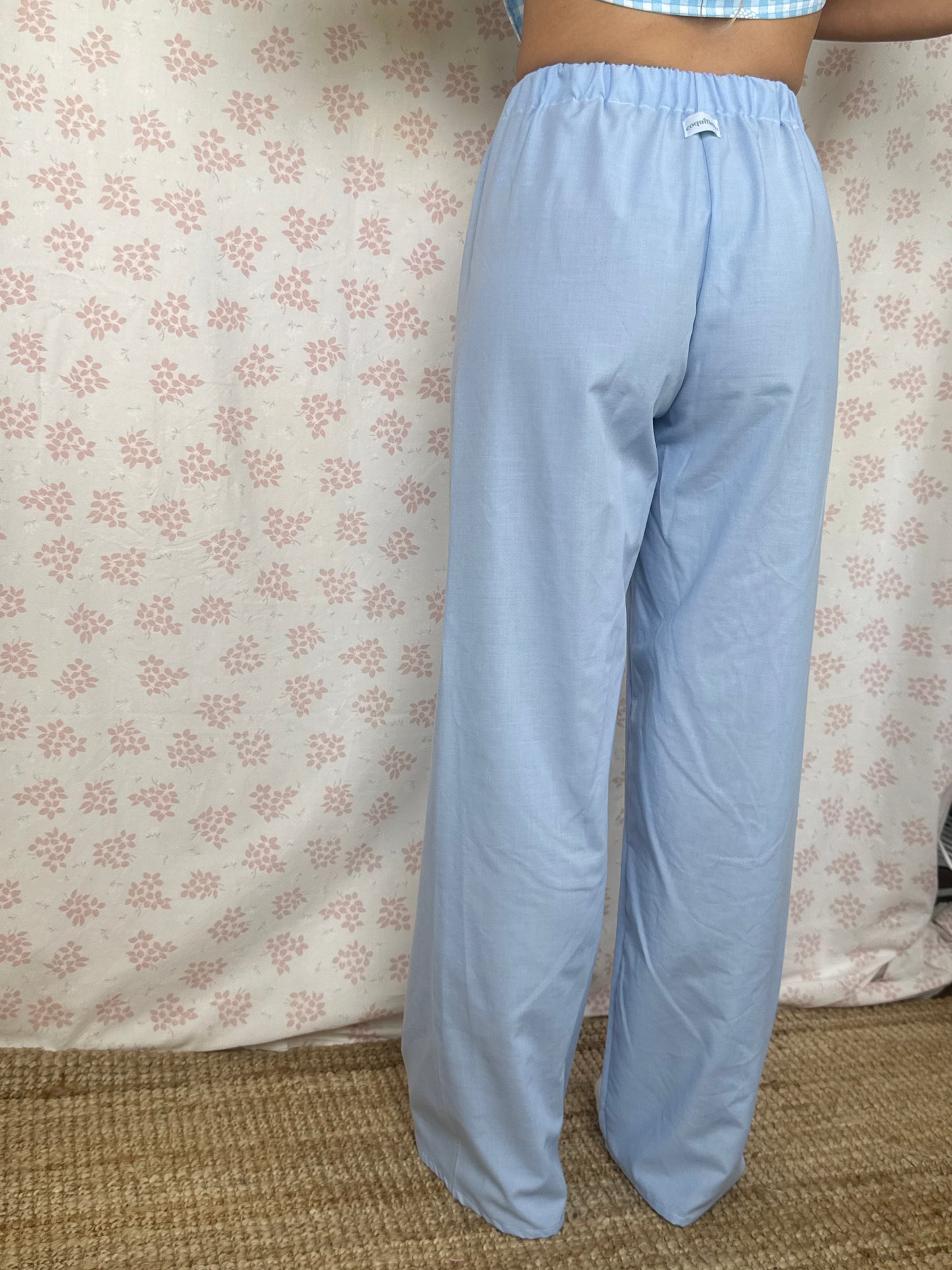 Pantalon Uni Bleu