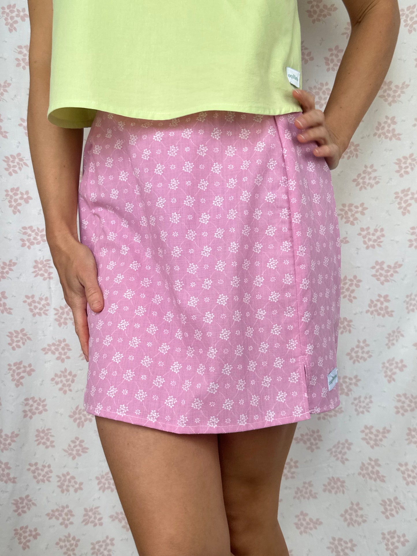 Jupe Fleurs Rose