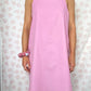 Robe Bretelle Uni Rose