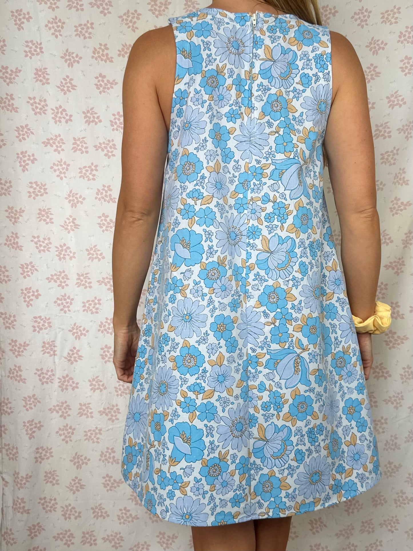 Robe Col Bleu Fleurs