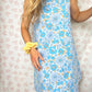 Robe Col Bleu Fleurs