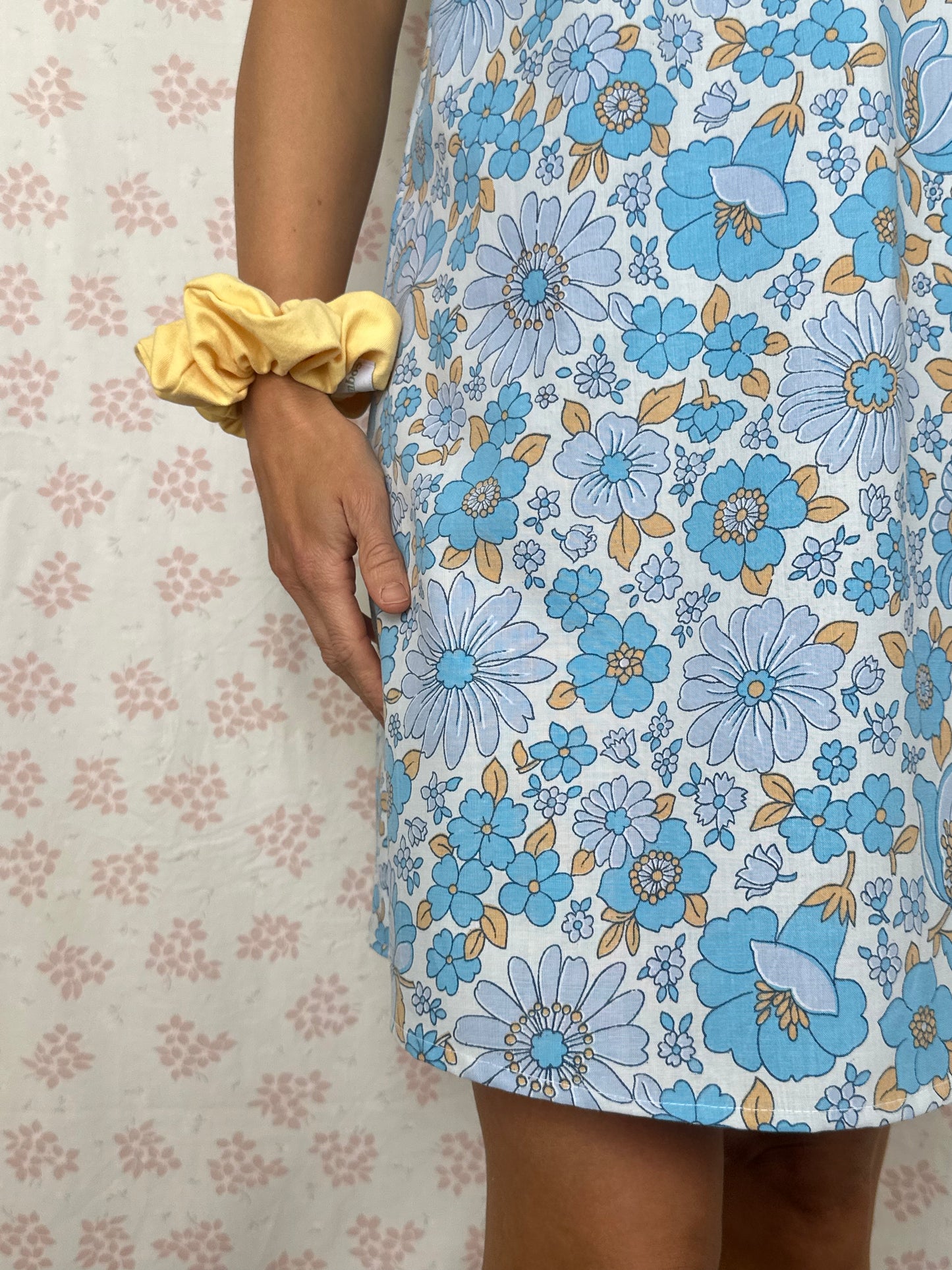 Robe Col Bleu Fleurs