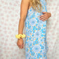 Robe Col Bleu Fleurs