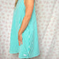 Robe Col Rayé Vert