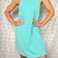 Robe Col Rayé Vert