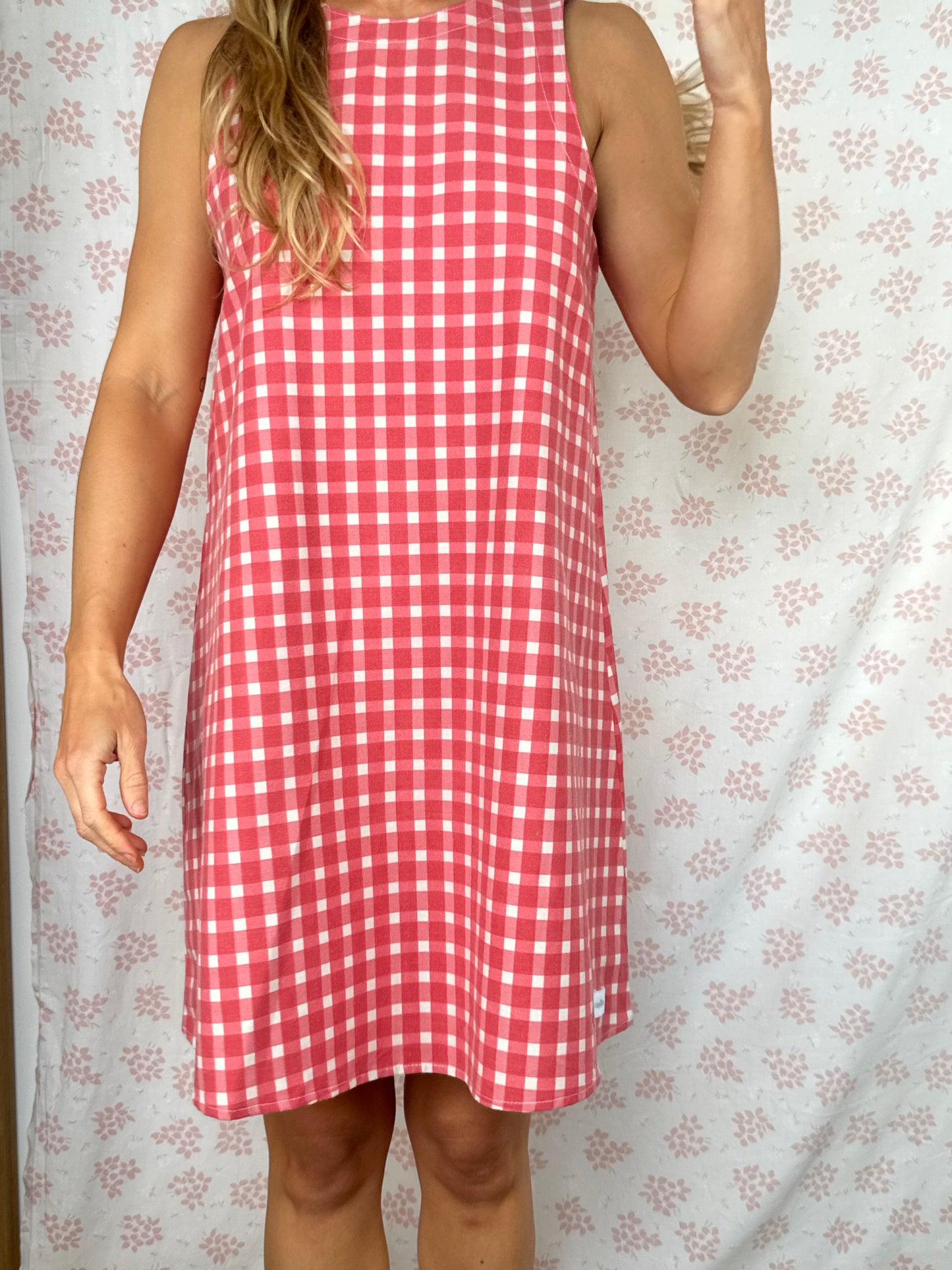 Robe Col Vichy Rouge