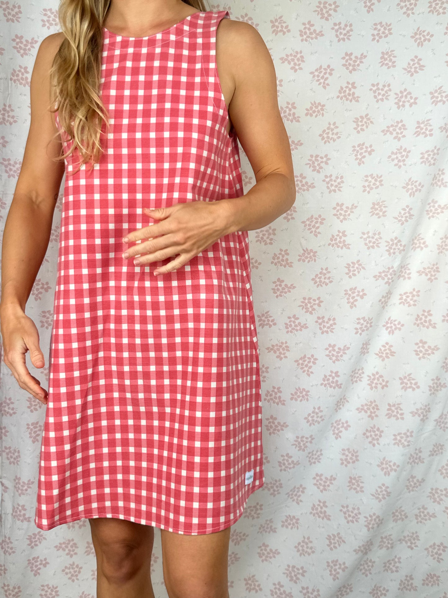 Robe Col Vichy Rouge