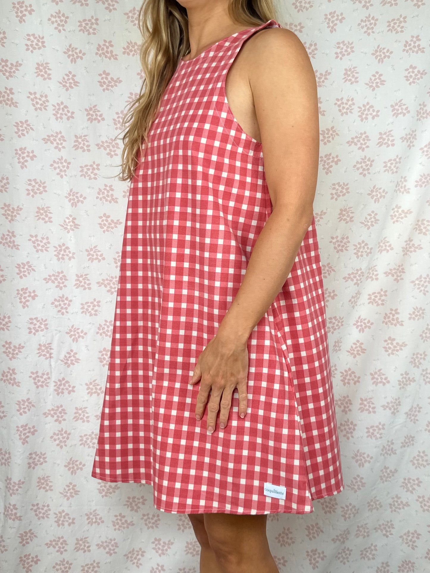 Robe Col Vichy Rouge