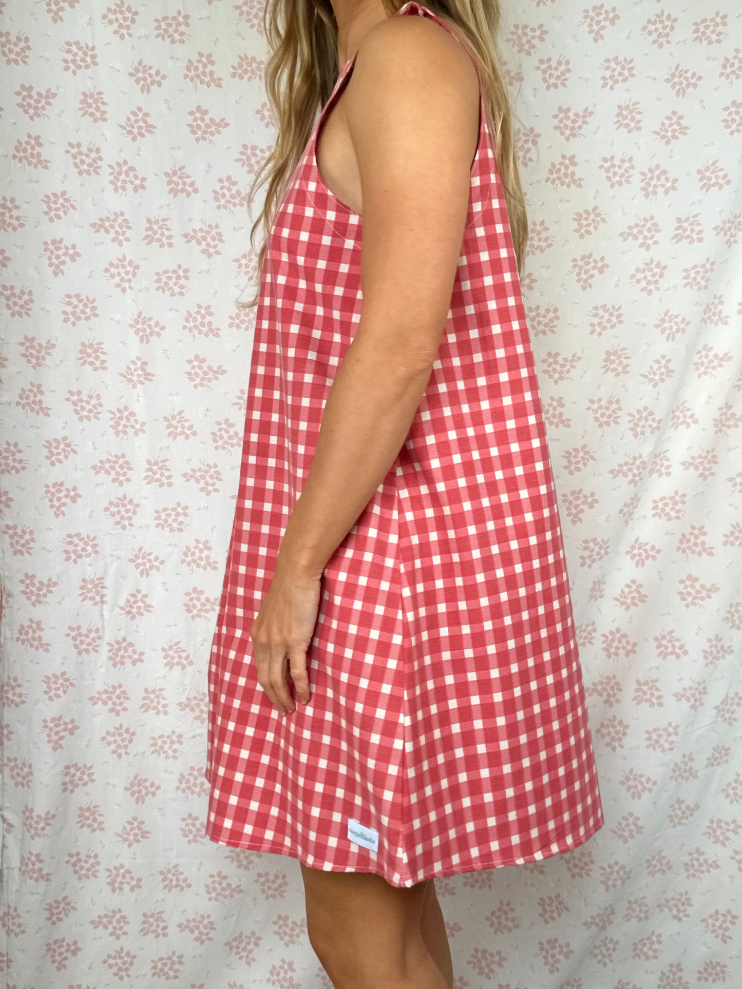 Robe Col Vichy Rouge