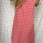 Robe Col Vichy Rouge
