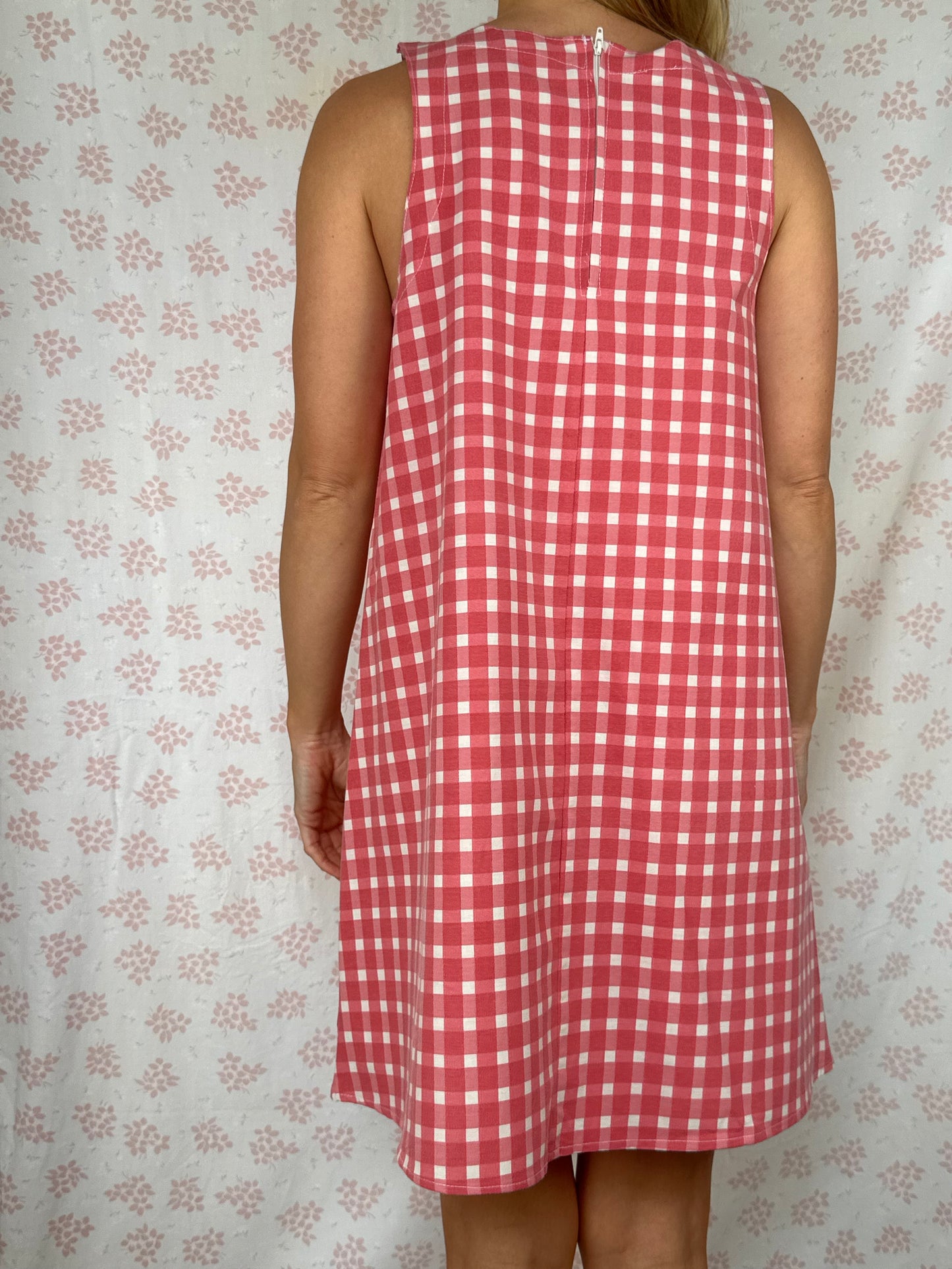 Robe Col Vichy Rouge