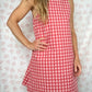 Robe Col Vichy Rouge