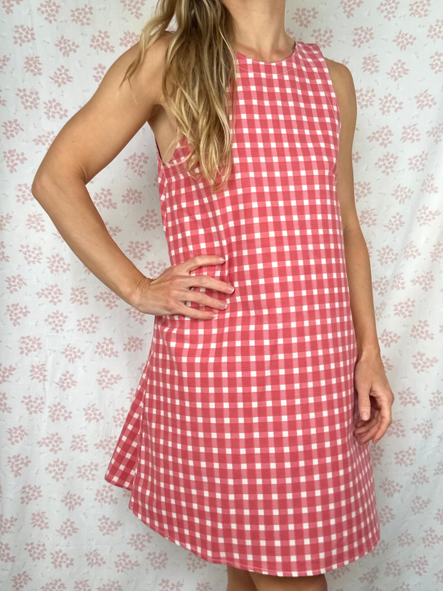 Robe Col Vichy Rouge