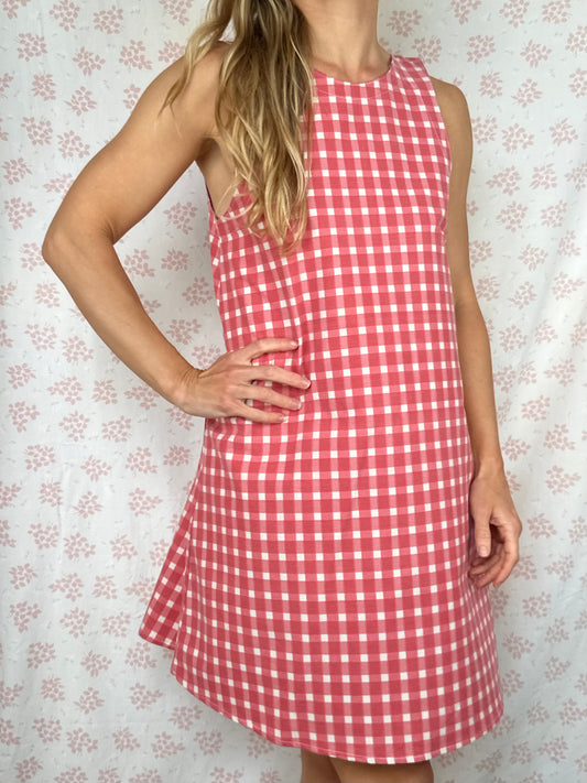 Robe Col Vichy Rouge