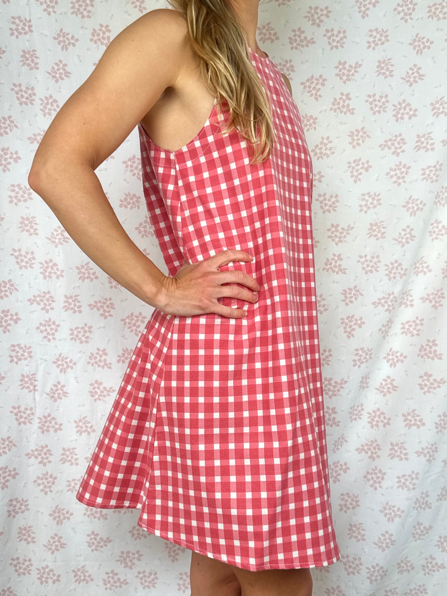 Robe Col Vichy Rouge