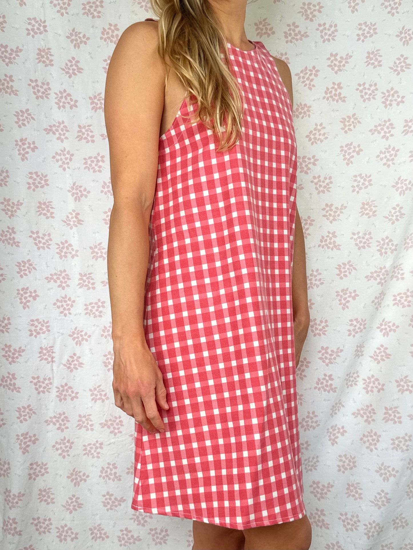 Robe Col Vichy Rouge